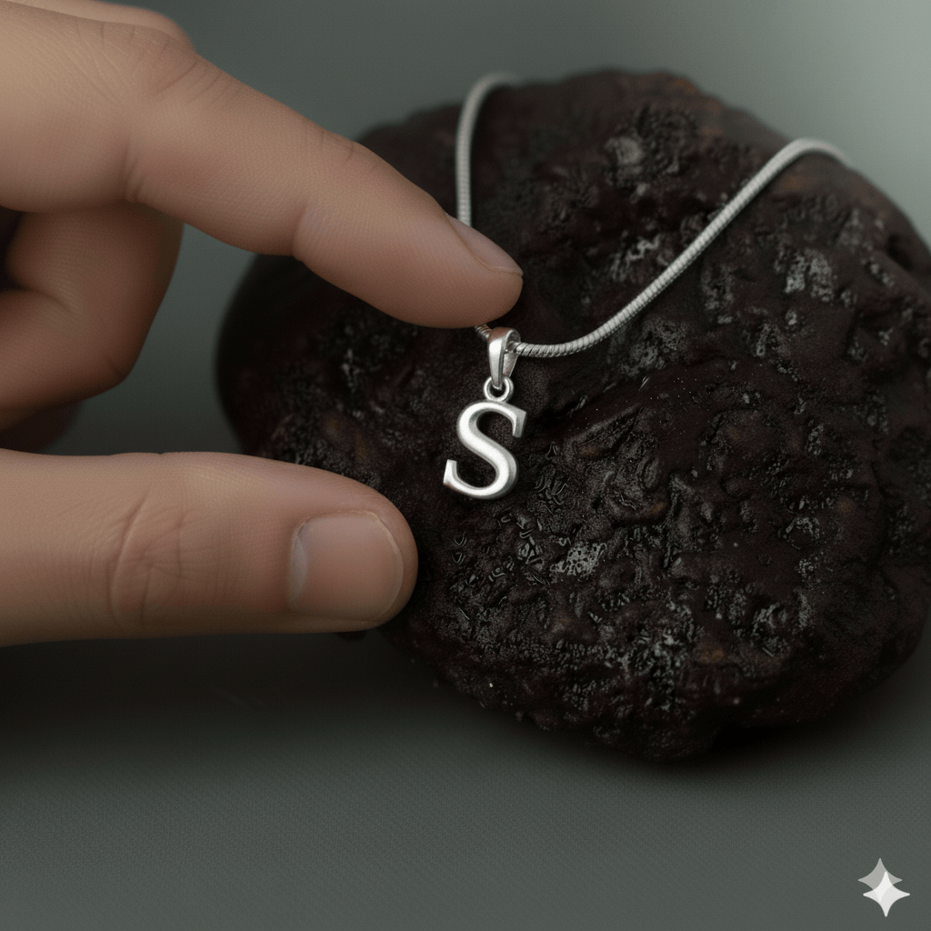 Alphabet S Pendant for Kids by Akshat Sapphire 92.5 Silver KD_S_8041