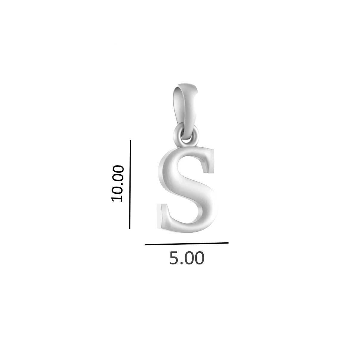 Alphabet S Pendant for Kids by Akshat Sapphire 92.5 Silver KD_S_8041