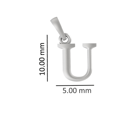 92.5% Pure Sterling Silver Precious Name Alphabet Pendant For Kids And Girls