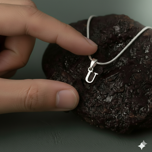 92.5% Pure Sterling Silver Precious Name Alphabet Pendant For Kids And Girls