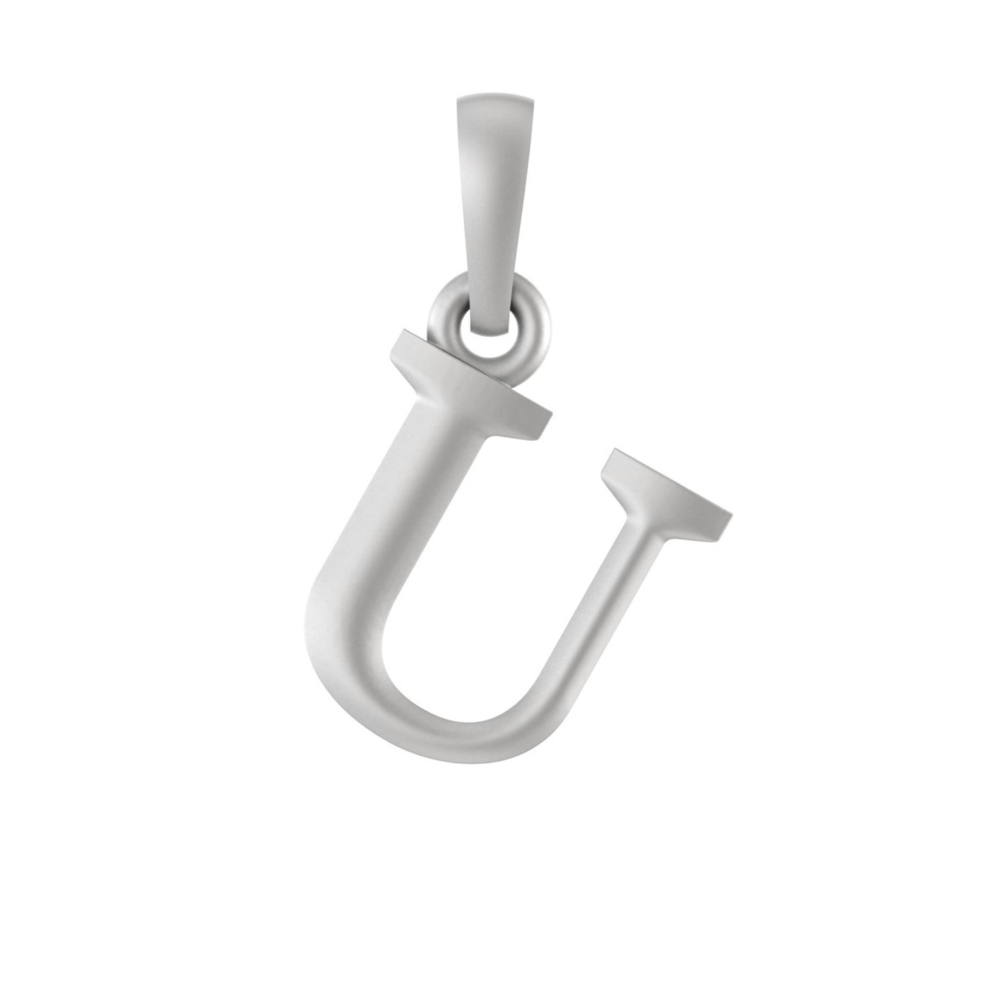Alphabet U Pendant for Kids by Akshat Sapphire 92.5 Silver KD_U_8043