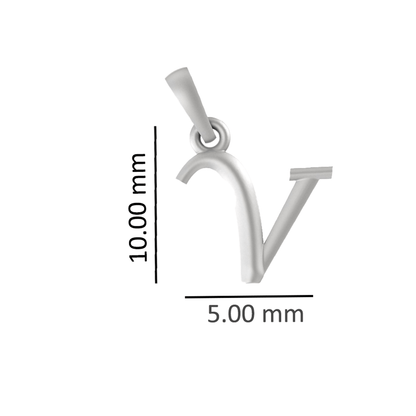 92.5% Pure Sterling Silver Precious Name Alphabet Pendant For Kids And Girls