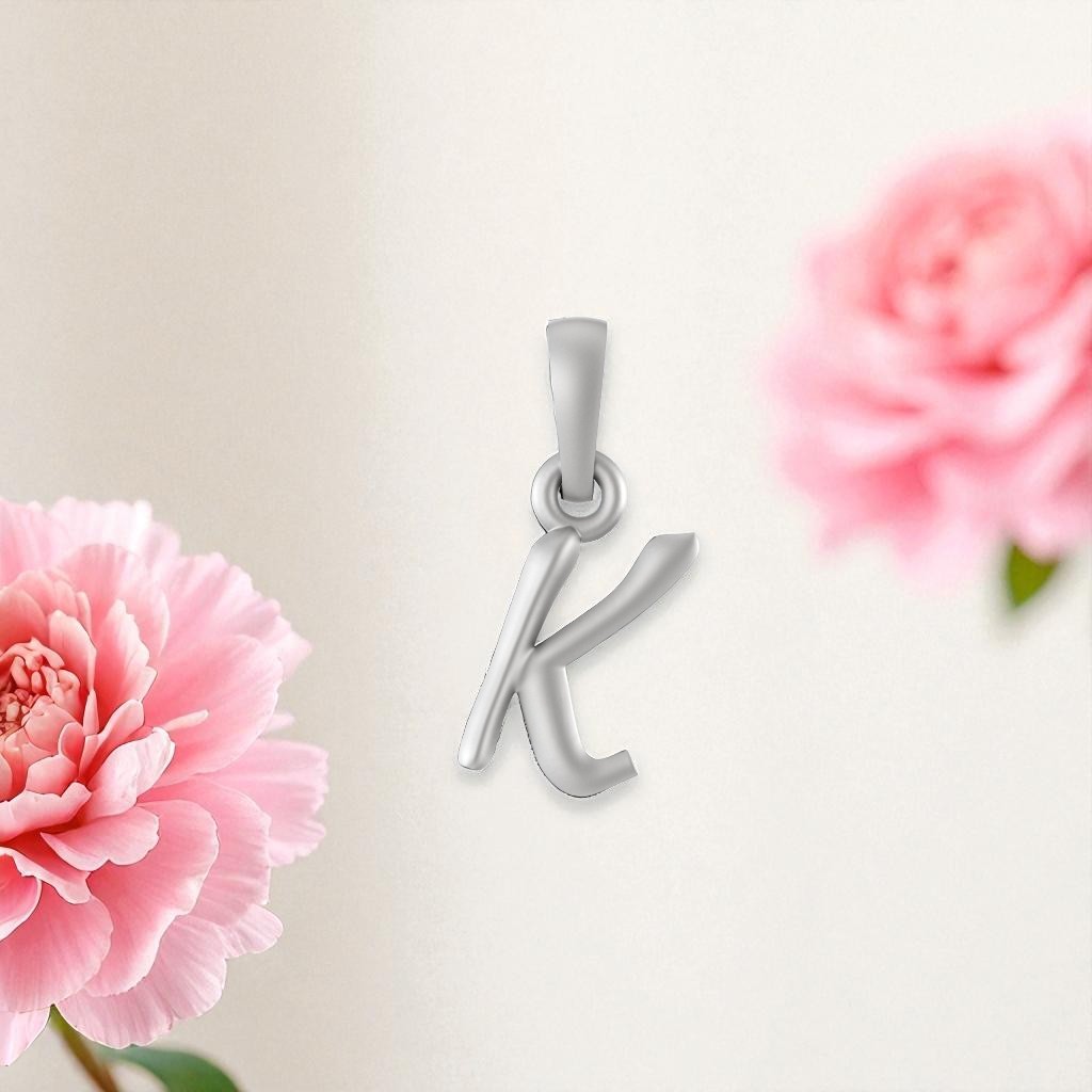 Akshat Sapphire Sterling Silver (92.5% purity) precious Name pendant pure silver designer alphabet locket