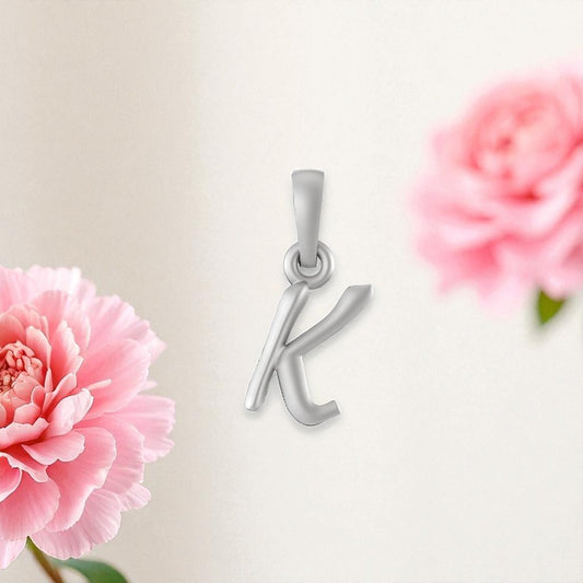 Akshat Sapphire Sterling Silver (92.5% purity) precious Name pendant pure silver designer alphabet locket