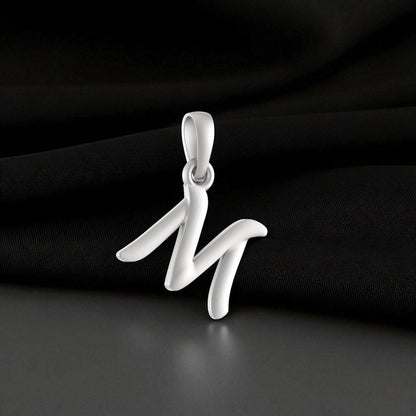 92.5% Pure Sterling Silver Precious Name Alphabet Pendant For Kids And Girls