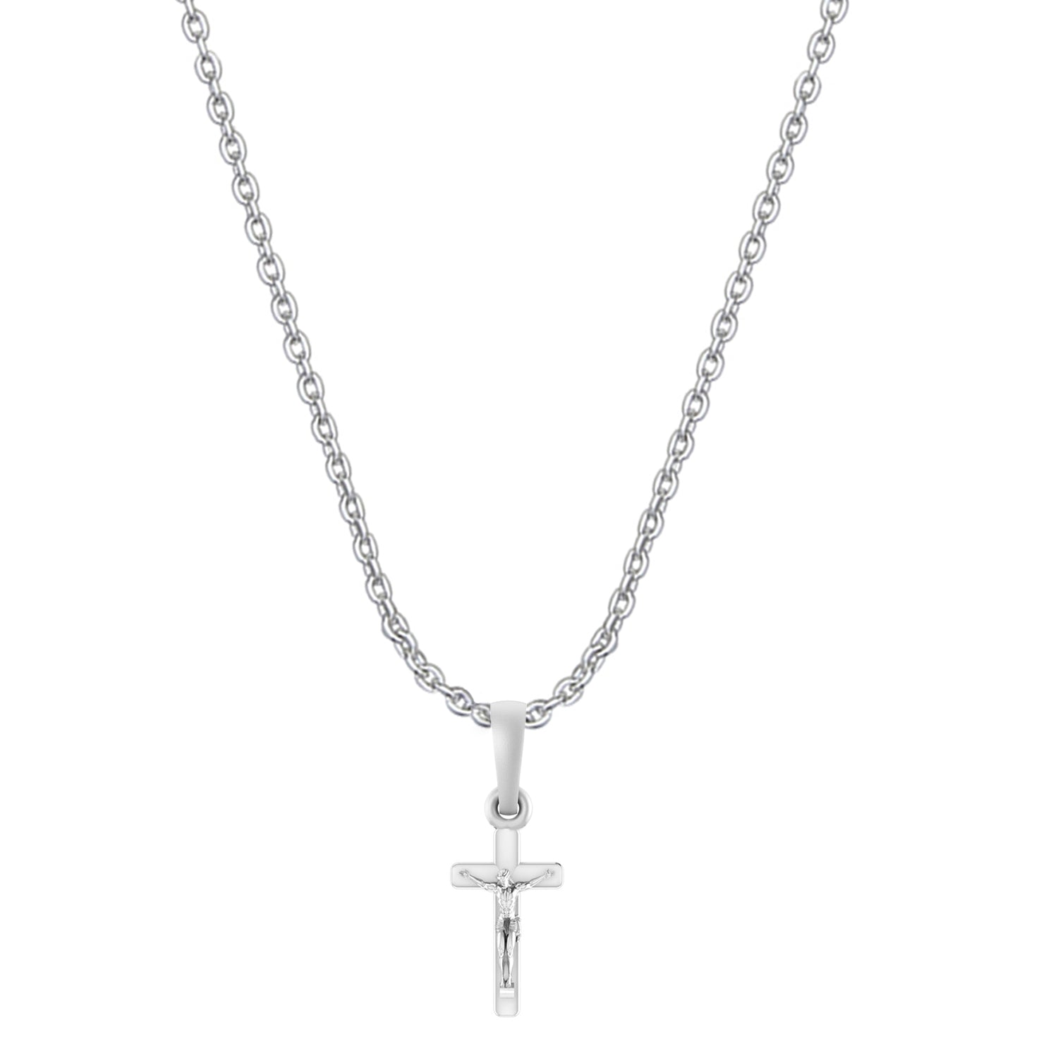 God Jesus Chain Pendant (Pendant with Anchor Chain-22 inches) for Men & Women Pure Silver Lord Isa masih Chain Locket for Good Health & Wealth