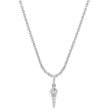 Akshat Sapphire Sterling Silver (92.5% purity) God Hanuman Gada Chain Pendant (Pendant with Anchor Chain- 22 inches) for Men & Women Pure Silver Lord Bajrang Bali Gada Chain Locket