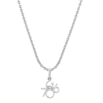Religious and lucky 786 Chain Pendant (Pendant with Anchor Chain-22 inches) for Men and women Pure Silver Muslim spiritual 786 Chain Locket for Good Luck, Health & Wealth