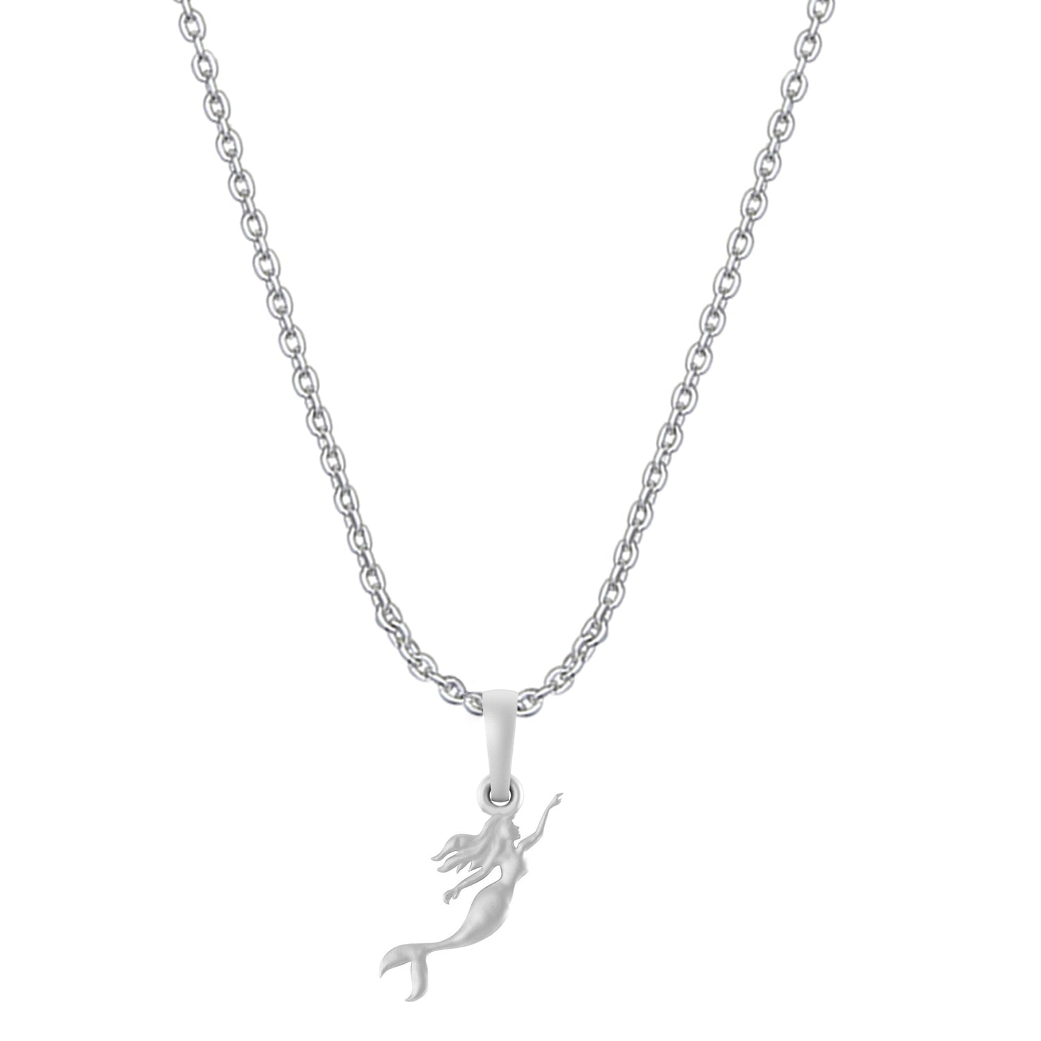Akshat Sapphire Sterling Silver (92.5% purity) ambitious and Stylish divine Mermaid Chain Pendant  (Pendant with Anchor Chain-22 inches) for Men & Women Pure Silver Fashionable and gorgeous Mermaid Chain Locket for Happiness and joy