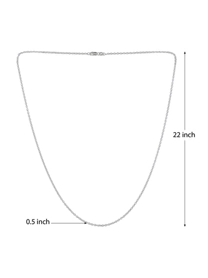 Sterling Silver (92.5% Purity) Pure Silver ambitious and Stylish divine Mermaid Chain Pendant (Locket with Anchor Chain-22 inches) for Men & Women