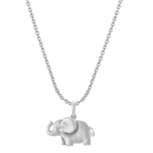 Akshat Sapphire Sterling Silver (92.5% purity) Strength Symbolic Elephant Chain Pendant  (Pendant with Anchor Chain-22 inches) for Men & Women Pure Silver Elephant Chain Locket to represent strength and power