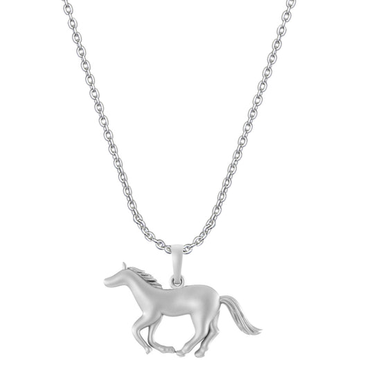 Akshat Sapphire Sterling Silver (92.5% purity) Strength Symbolic Horse Chain Pendant (Pendant with Anchor Chain-22 inches) for Men & Women Pure Silver Horse Chain Locket to represent strength and power