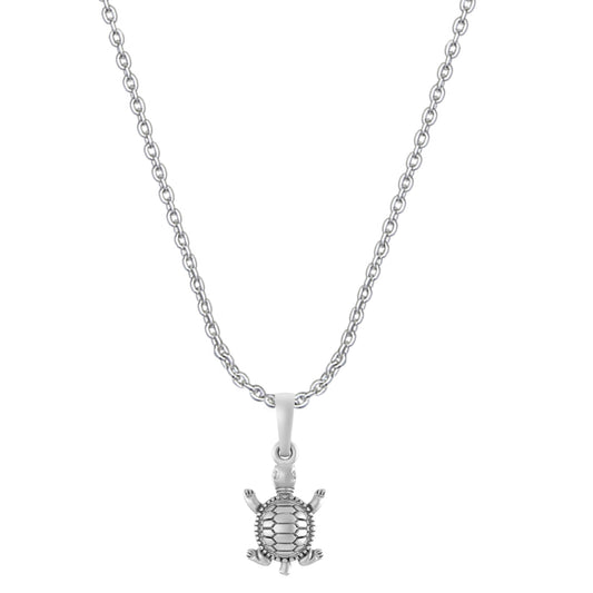 Akshat Sapphire Sterling Silver (92.5% purity) Prosperity and Piece Symbolic Tortoise Chain Pendant (Pendant with Anchor Chain-22 inches) for Men & Women Pure Silver Turtle Chain Locket for Piece and prosperity