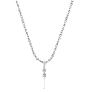 Spiritual Vel Pandel Pure Silver 92.5% purity Chain pendant by Akshat Sapphire Vel Pandel Pendant (Pendant with Anchor Chain-22 inches)