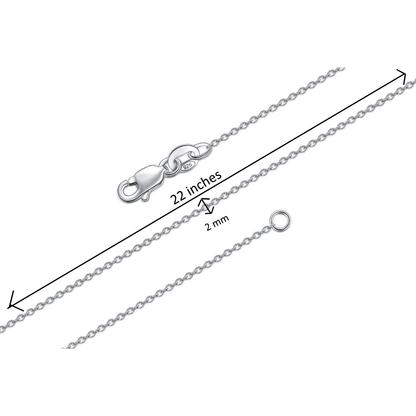 God Shiva Pure Silver 92.5% purity Chain pendant by Shiva Pendant (Pendant with Anchor Chain-22 inches)