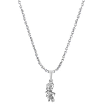 God Hanuman Pure Silver 92.5% purity Chain pendant by Akshat Sapphire (Pendant with Anchor Chain-22 inches)