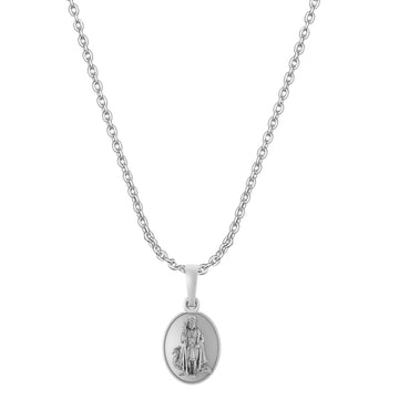 God Kartikeya Pure Silver 92.5% purity Chain pendant by Akshat Sapphire Murugan Pendant (Pendant with Anchor Chain-22 inches)