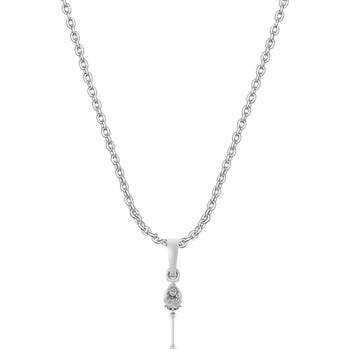 God Kartikeya Pure Silver 92.5% purity Chain pendant by Akshat Sapphire Murugan Pendant (Pendant with Anchor Chain-22 inches)