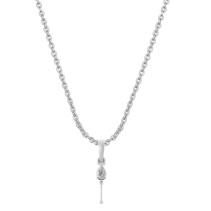 God Kartikeya Pure Silver 92.5% purity Chain pendant by Murugan Pendant (Pendant with Anchor Chain-22 inches)