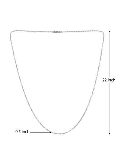 Sterling Silver (92.5% Purity) Pure Silver Spiritual Sun Chain Pendant (Locket with Anchor Chain-22 inches) for Men & Women