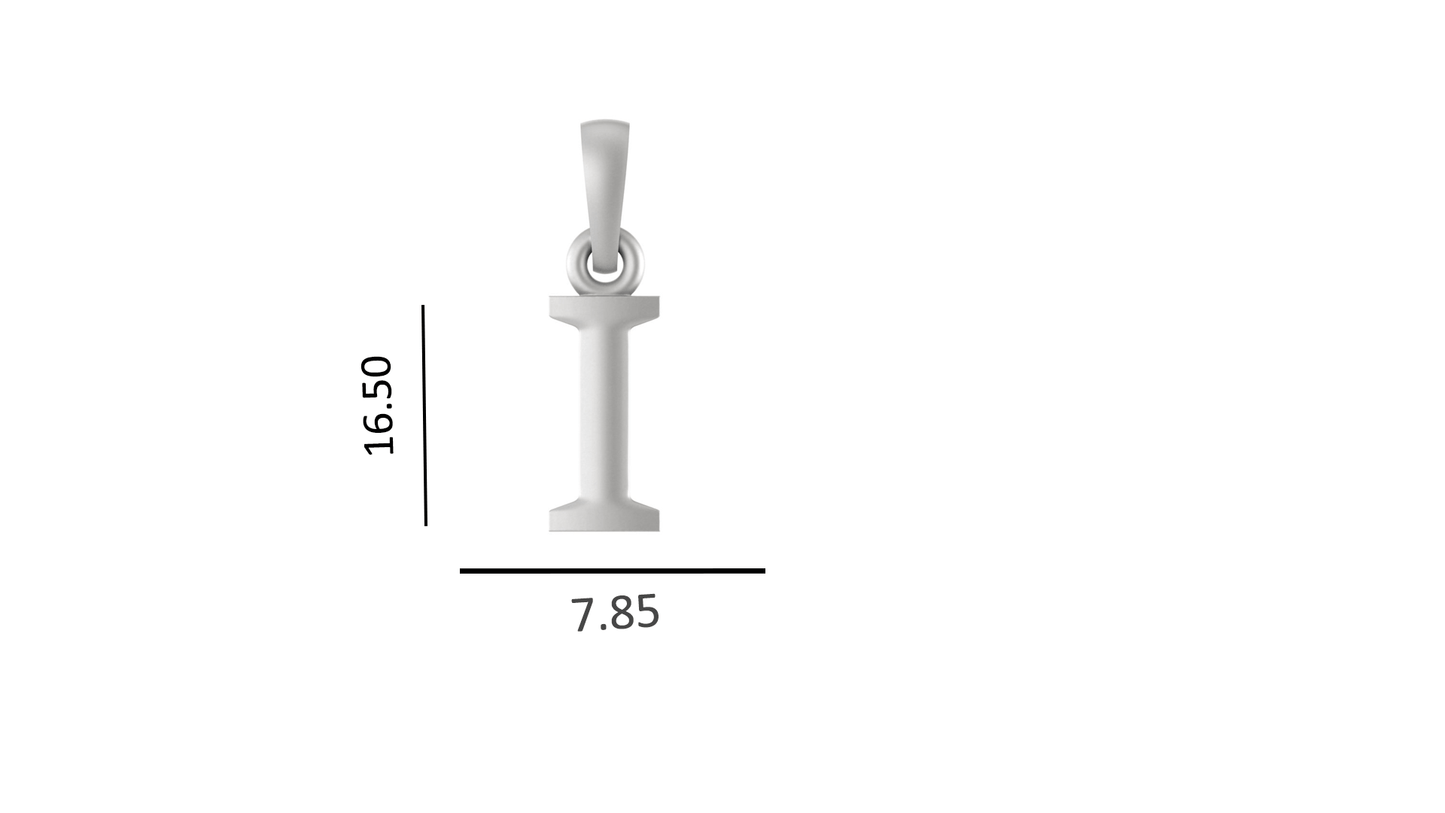 Sterling Silver (92.5% Purity) Pure Silver precious Name alphabet chain pendant (Pendnat with Anchor/Cable chain- 22 Inches)