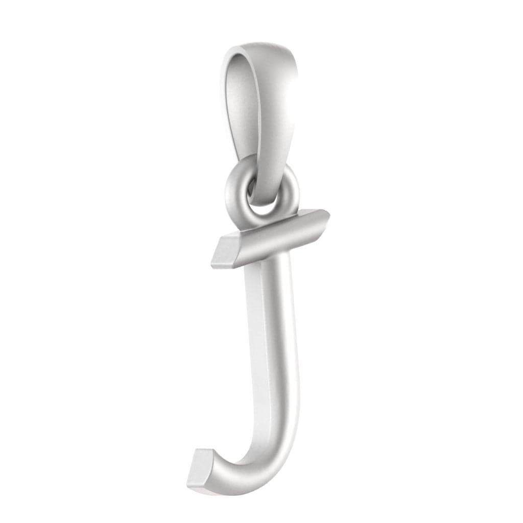 Sterling Silver (92.5% Purity) Pure Silver precious Name alphabet chain pendant (Pendnat with Anchor/Cable chain- 22 Inches)