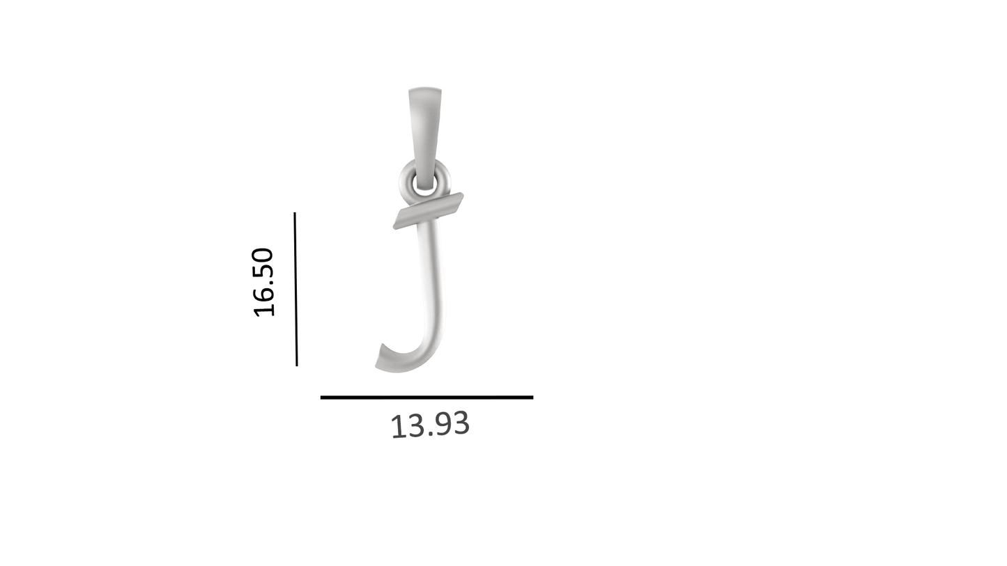 Sterling Silver (92.5% Purity) Pure Silver precious Name alphabet chain pendant (Pendnat with Anchor/Cable chain- 22 Inches)