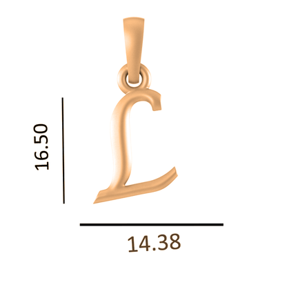 22KT Gold Plated Pure Silver (92.5% purity) precious Name alphabet chain pendant (Locket with Anchor chain- 22 Inches)