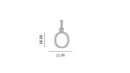 Alphabet O Chain Pendant for Men 22 Inches Anchor Chain by Akshat Sapphire 92.5 Silver MPSA8015_O