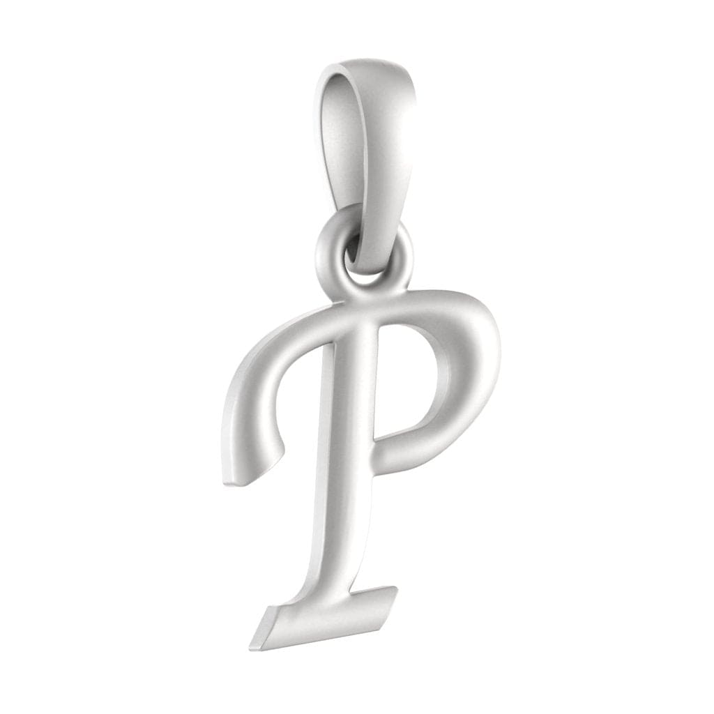 Sterling Silver (92.5% Purity) Pure Silver precious Name alphabet chain pendant (Pendnat with Anchor/Cable chain- 22 Inches)