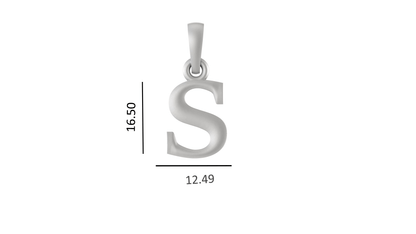 Sterling Silver (92.5% Purity) Pure Silver precious Name alphabet chain pendant (Pendnat with Anchor/Cable chain- 22 Inches)