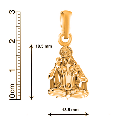 22KT Gold Plated God Hanuman Chain Pendant (Locket with Box Chain- 22 inches) for Men & Women