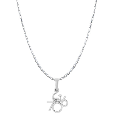 Religious and lucky 786 Chain Pendant (Pendant with Box Chain-22 inches) for Men and women Pure Silver Muslim spiritual 786 Chain Locket for Good Luck, Health & Wealth