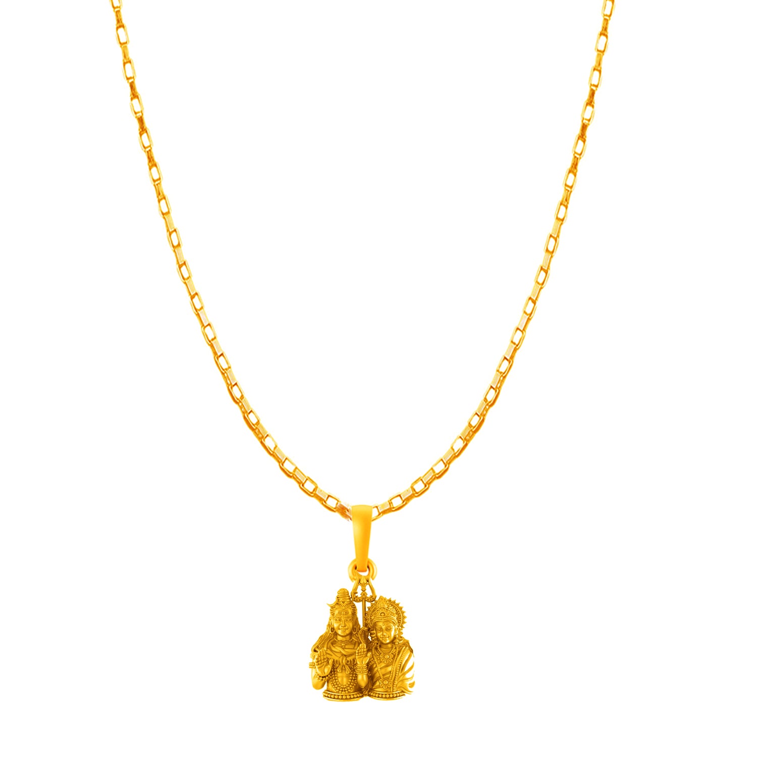 Shiv Parvati with chain pendant 