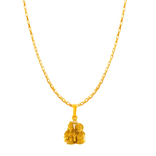 Shiv Parvati with chain pendant 