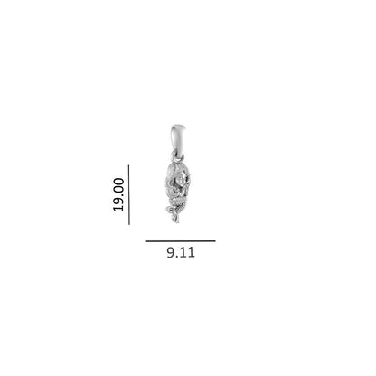 Akshat Sapphire Sterling Silver (92.5% purity) ambitious and Stylish divine Mermaid Chain Pendant  (Pendant with Box Chain-22 inches) for Men & Women Pure Silver Fashionable and gorgeous Mermaid Chain Locket for Happiness and joy