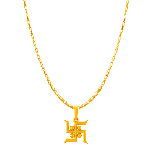 Swastik with chain pendant 