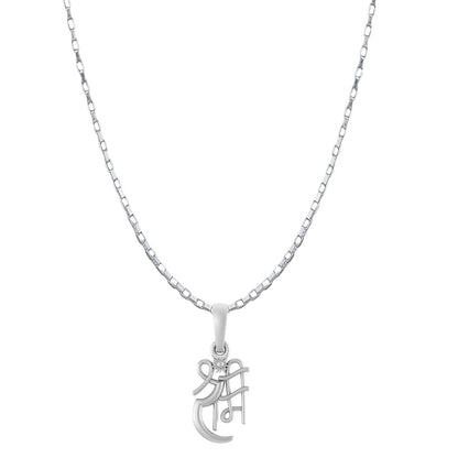 Sterling Silver (92.5% Purity) Pure Silver God Ram Ji chain Pendant (Locket with Box Chain-22 inches) for Men & Women