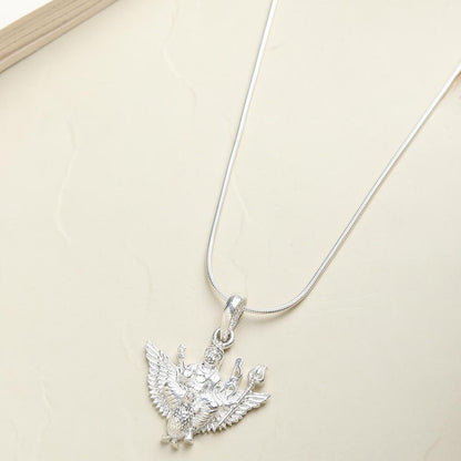 God Shani Dev Pure Silver 92.5% purity Chain pendant by Shani Dev Pendant (Pendant with Box Chain-22 inches)