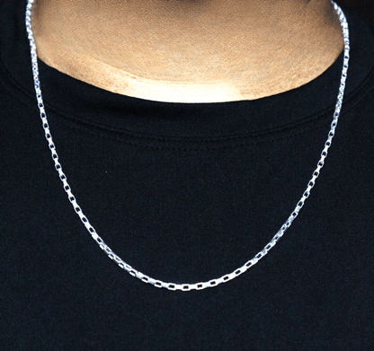 God Shiva Pure Silver 92.5% purity Chain pendant by Shiva Pendant (Pendant with Box Chain-22 inches)