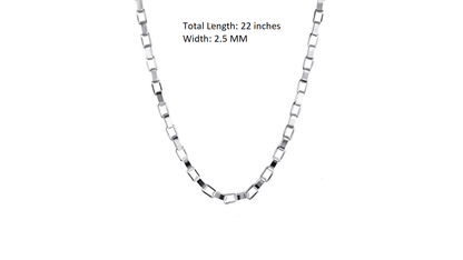 God Shiva Pure Silver 92.5% purity Chain pendant by Shiva Pendant (Pendant with Box Chain-22 inches)