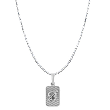 Spiritual Tamil OM Pure Silver 92.5% purity Chain pendant by Akshat Sapphire for Men & Women (Pendant with Box Chain-22 inches)