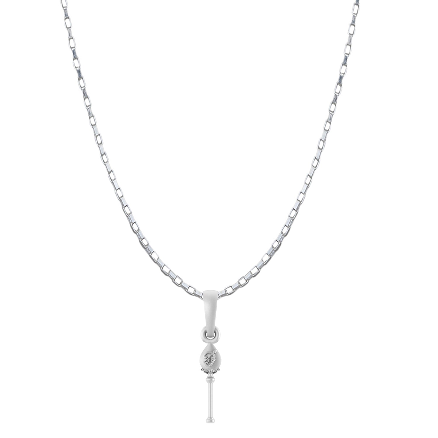 God Kartikeya Pure Silver 92.5% purity Chain pendant by Akshat Sapphire Murugan Pendant (Pendant with Box Chain-22 inches)