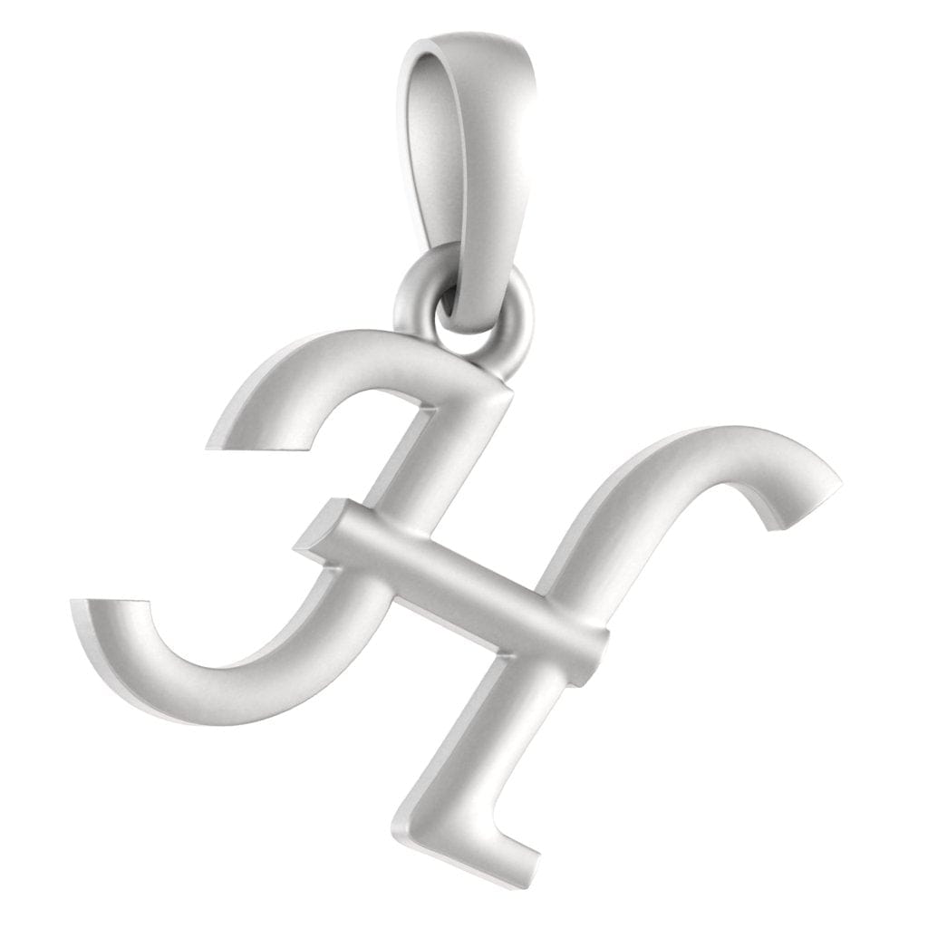 Sterling Silver (92.5% purity) precious Name alphabet chain pendant (Pendnat with Box chain- 22 Inches) pure silver designer alphabet chain locket