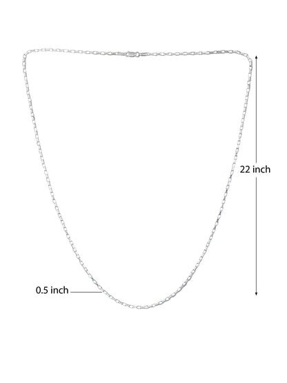 Sterling Silver (92.5% purity) precious Name alphabet chain pendant (Pendnat with Box chain- 22 Inches) pure silver designer alphabet chain locket