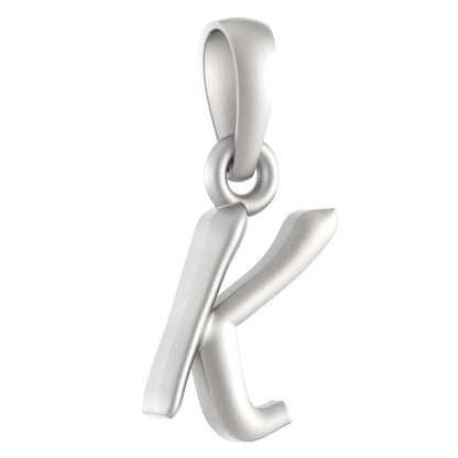 Alphabet K Chain Pendant for Men 22 Inches Box Chain by Akshat Sapphire 92.5 Silver MPSB8011_K