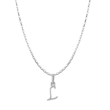 Akshat Sapphire Sterling Silver (92.5% purity) precious Name alphabet chain pendant (Pendnat with Box chain- 22 Inches) pure silver designer alphabet chain locket