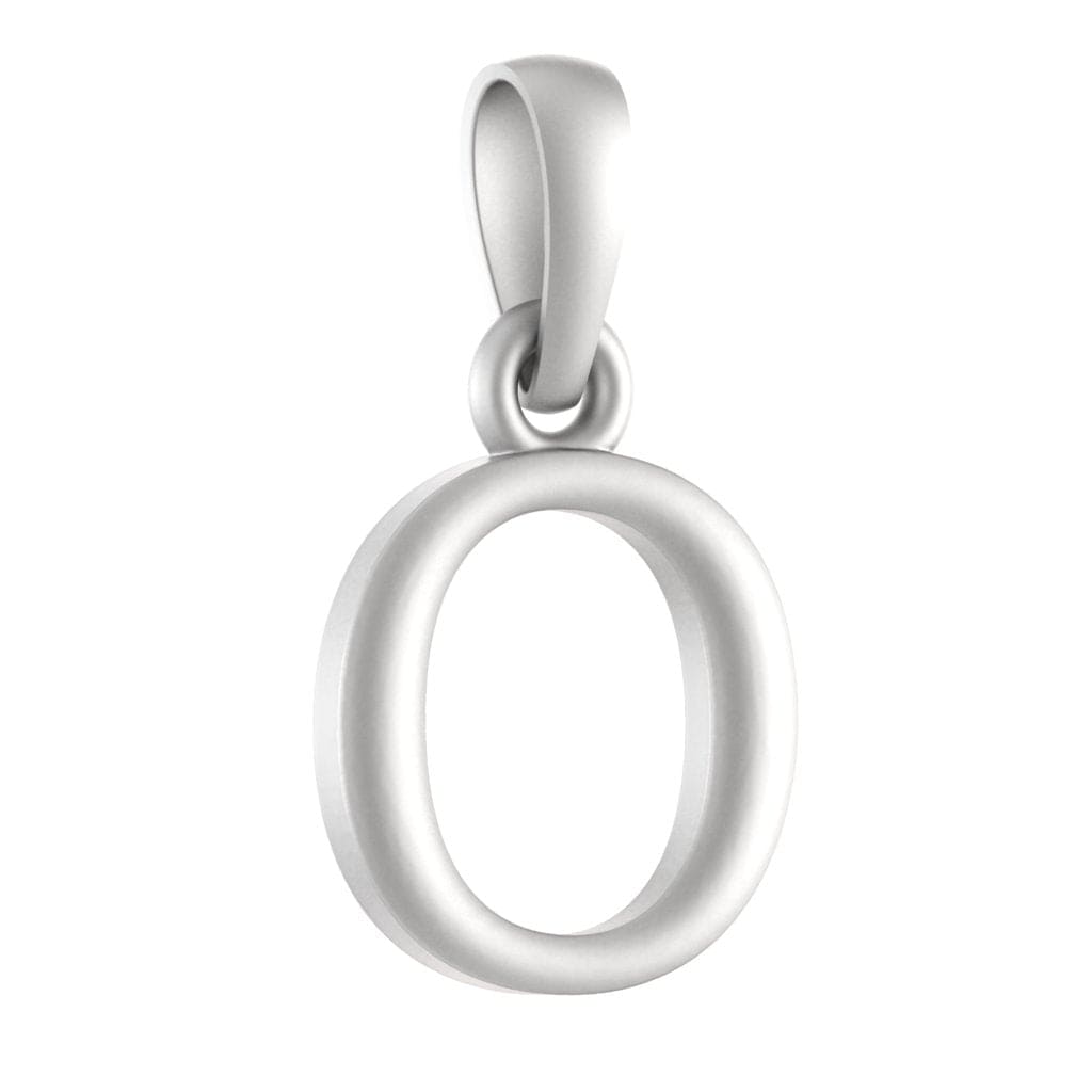 Alphabet O Chain Pendant for Men 22 Inches Box Chain by Akshat Sapphire 92.5 Silver MPSB8015_O