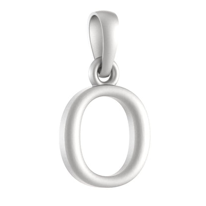 Alphabet O Chain Pendant for Men 22 Inches Box Chain by Akshat Sapphire 92.5 Silver MPSB8015_O