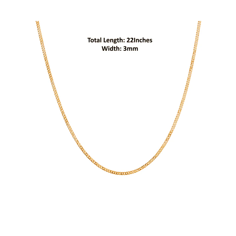 22KT Gold Plated Silver (92.5% Purity) Pure Silver God Kanha Laddu Gopal Chain with Pendant (Locket with Curb Chain-22 inches) for Men & Women